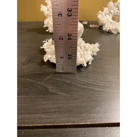 Set Of Five Macrame Snowflake Napkin Ring Table Decor Tray Filler Winter Dining - Picture 12 of 12